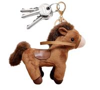 Generisch Porte-clés animal - Pendentif de sac réaliste, petit pendentif en peluche, pour adultes garçons filles école fête voyage anniversaire sac à dos voiture valise, marron, Siehe