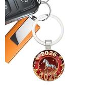 Generisch Porte-clés année du cheval - Pendentif de portefeuille 2D | Pendentif de voiture année chevale, pour adultes, collectionneurs, élèves, amoureux des animaux, touristes, fête