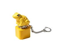 Generisch Porte-clés avec clavier rechargeable USB-C 2026 - Avec éclairage - Pour adultes - Pour soulager le stress et l'anxiété - Jaune - 5 x 4 cm