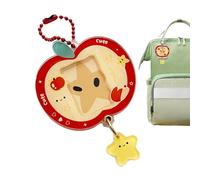 Generisch Porte-clés cadre photo - Souvenir mignon - Porte-clés cadre photo acrylique | Pour sac, portefeuille, sac à dos, adolescents, adultes, voyage, fête, concert, festival, Une pomme