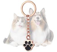 Generisch Porte-clés commémoratif pour chien - Ornement à ouverture en acier inoxydable durable avec option gravée - Pour table de chevet, dortoir, bureau, vie quotidienne