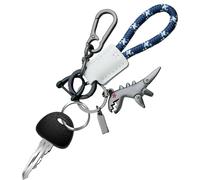 Generisch Porte-clés dinosaure de dessin animé, pendentif dinosaure mignon - Accessoire de mode pour le bureau, la voiture, le sac à main, sac à dos d'écolier fête quotidienne, Halloween, Blanc