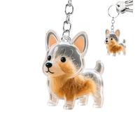 Generisch Porte-clés en forme d'animal - Bouteille de rangement amusante pour poils d'animaux - Transparent - Pour sac à dos - Miroir intérieur - Accessoire d'intérieur pour animal de compagnie, Moi