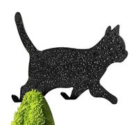 Generisch Porte-clés en forme de chat - Crochet bas pour clés - Montage mural - Animaux qui marchent - Pour la maison, la salle de bain, la porte, la douche