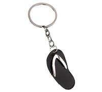 Generisch Porte-clés en forme de pantoufles, porte-clés amusant en métal en forme de pantoufles, créatif pour homme et femme, accessoire de porte-clés, pendentif pour sac à dos, porte-monnaie, Noir