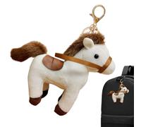 Generisch Porte-clés en peluche - Pendentif de sac réaliste mignon - Petit pendentif en peluche - Pour adultes garçons filles école fête voyage anniversaire sac à dos voiture valise, Blanc