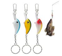 Generisch Porte-clés leurre de pêche, leurre de pêche réaliste, Accessoire Tendance, Porte-clés Compact, Cadeau pour père, Grand-père, Fils, Grand-père