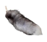 Generisch Porte-clés long 3D avec queue mignonne pour femme, porte-clés pompons, porte-clés, queue de cheveux à la mode, c, taille unique