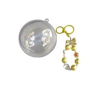 Generisch Porte-clés rond innovant en acrylique de 10 cm, jaune, taille