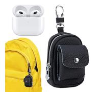 Generisch Porte-clés sac à dos - Sac souple compact | Femmes Cuir PU Mini sac à dos porte-clés, pour femmes Cartes de famille Bouchons d'oreilles Cash Extérieur Sac Maison, Noir , Siehe Beschreibung