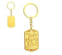 Generisch Porte-clés Signe du Zodiaque - Sculpté 3 pouces | Porte-clés Lune, Bijoux Asiatiques Raffinés, Accessoire Spirituel pour Sac, École, Voyage