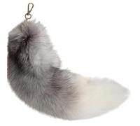 Generisch Porte-clés Therian Tail à queue de renard peluche Faux fourrure Extra grand, porte-clés en forme de queue de renard, sac n fausse fourrure, accessoires pour costume de renard