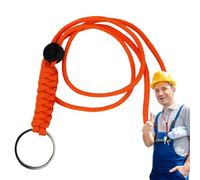 Generisch Porte-clés tressé - Cordon pour clés de voiture - Bracelet en paracorde durable - Porte-clés avec clip en métal pour camping, pêche, randonnée, Orange1., Siehe Beschreibung