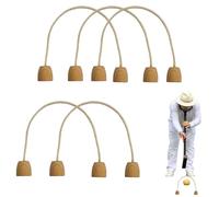 Generisch Porte croquet d'intérieur 5 pièces - Arcs avec base en bois et corde en coton - 18 x 15 cm - Jeu familial pour salon, chambre à coucher, accessoires de sport à domicile