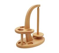Generisch Porte-fil pour crochet, 3 compartiments en bois lisse - Porte-fil et spinner - Pour tricot, , matelassage et bricolage - Broderie sur une table en intérieur