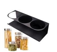 Generisch Porte-gobelet magnétique - Organisateur de bouteilles avec 3 compartiments | Organisateur de boissons pour réfrigérateur de 30 cm, étagère de machine à café, récipient peu encombrant pour le