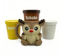 Generisch Porte-gobelet pour glaçons pour Ben & Jerry's & gobelets de 500 ml - Choisissez votre animal préféré (pingouin, ours polaire, chat, vache des hautes terres, mammouth) - PLA fabriqué en