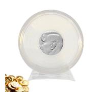 Generisch Porte-pièces de Monnaie - Vitrine de 1,5 Pouces | Protection de pièces en Acrylique - antioxydante Transparente pour pièces de Collection de pièces de Monnaie, médailles, jetons et