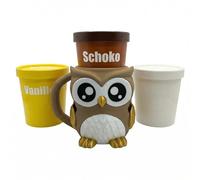 Generisch Porte-pot de glace pour Ben & Jerry's & pots de 500 ml - Choisissez votre animal préféré (pingouin, ours polaire, chat, vache des Highlands, mammouth) - PLA d'Allemagne - Ouverture de 92 mm