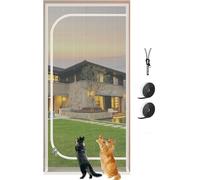 Generisch Porte Renforcée for Chat, Grillagée Sécurisée for Animaux De Compagnie 90x210cm, Balcon for, Moustiquaire for avec Fermeture Éclair(95x220cm)