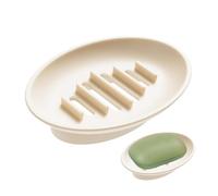 Generisch Porte-savon domestique - Porte-savon en silicone auto-drainant | 12,5 x 8,4 x 2,7 cm - Porte-savon auto-drainant - Petit récipient de rangement en silicone souple pour dortoir, salle de bain