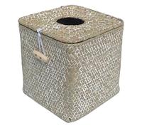 Generisch Porte-serviettes en papier créatif fait à la main en herbe tressée - Organisateur décoratif pour serviettes et rouleaux de cuisine - Solution de rangement élégante pour salon, salle à manger