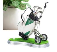 Generisch Porte-stylo de golf, mini sac de golf avec chariot, 3 clubs de