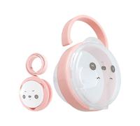 Generisch Porte-tétine, design panda, avec boîte et housse de protection contre la poussière, accessoire de voyage léger, étanche à la poussière, pour bébés et tout-petits filles, Rose, Voir