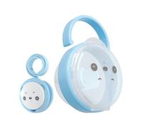 Generisch Porte-tétine, design panda, avec boîte et housse de protection contre la poussière, accessoire de voyage léger, étanche à la poussière, pour bébés et tout-petits filles, bleu, Voir