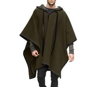 Generisch Portefeuille à capuche pour homme - Manteau tendance - Pull à capuche - Veste de cyclisme légère, Vert armée., XXL