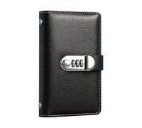 Generisch Portefeuille économique - Défi d'épargner avec 100 enveloppes, porte-monnaie avec serrure, planificateur de budget portable en cuir, organisateur de billets avec emplacements pour cartes |