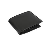 Generisch Portefeuille en cuir véritable pour homme - Protection RFID - Format paysage - Avec compartiment à monnaie - Fermeture éclair - Noir
