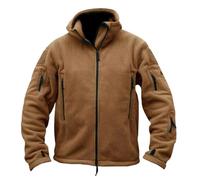 Generisch Portefeuille pour homme - Cardigan à fermeture éclair - Veste d'hiver pour homme, kaki, 3XL