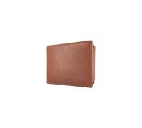 Generisch Portefeuille pour homme en cuir véritable avec protection RFID et compartiment pour pièces de monnaie, format paysage, 7 compartiments pour cartes, noir, cognac, marron, Cognac 23255, m