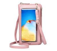 Generisch Portefeuilles à bandoulière pour femmes, bandoulière décontractée, sangle réglable, sac à bandoulière avec fenêtre visible pour téléphone portable, pantalon de sport 3/4 pour femme avec