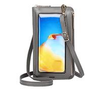Generisch Portefeuilles à bandoulière pour femmes, bandoulière décontractée, sangle réglable, sac à bandoulière avec fenêtre visible pour téléphone portable, pantalon de sport 3/4 pour femme avec