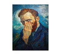Generisch Poster amusant - Van Gogh avec le nez à geste - Décoration murale ironique pour toilettes, toilettes d'invités ou salle de bain - Sans cadre 30 x 40 cm