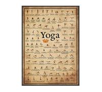 Generisch Posters de yoga, poster d'exercices pour tout le corps, accessoires de fitness, poster de yoga avec poses femmes et hommes, pour soulager le stress