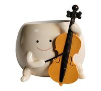 Generisch Pots de fleurs pour d'intérieur, pot de fleurs amusant avec visage souriant comme décoration de bureau, pot de fleurs souriant, pour bureau, dortoir, rebord de fenêtre, chambre à