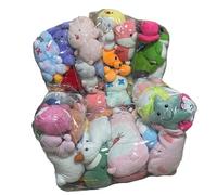 Generisch Pouf de rangement imperméable transparent | Sac de rangement pour animaux en peluche avec fermeture éclair - Sac | pour lit de sol, dortoir, canapé d'angle pour , chambre à coucher