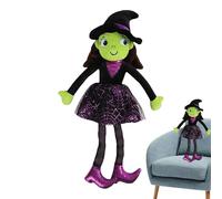Generisch Poupée de sorcière, peluche d'Halloween pour enfants en forme de poupées de sorcière, adorable doudou doux et belle décoration pour l'intérieur, avec bureau, lit, canapé, salon, fête et
