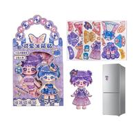 Generisch Poupées à Habiller magnétiques, Tenues combinables et Personnalisables, Objet de Collection - magnétique puissante comme Jouet, pour collectionneurs, étudiants, Amateurs de Mode