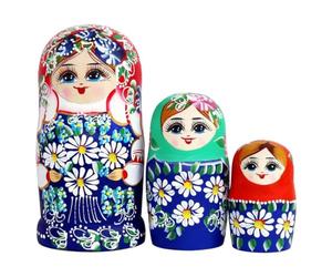Generisch Poupées en bois Russie 7 pièces en bois Décoration de