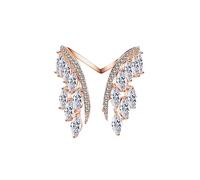 Generisch Pour bagues et bagues, bague d'ange et bracelet avec plumes d'ailes étalées, ensemble de breloques ouvertes et réglables, excellent cadeau pour les femmes pour les doigts épais, A, Autre