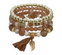 Generisch Pour Couleurs Choix Empilable Anneaux Bungee String Beaded Bracelet Multi Color Bridesmaid Accessories Pour Bracelet Inoxydable Bijoux (A, One Size)