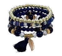 Generisch Pour Couleurs Choix Empilable Anneaux Bungee String Beaded Bracelet Multi Color Bridesmaid Accessories Pour Bracelet Inoxydable Bijoux (C, One Size)