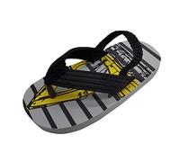 Generisch Pour enfants et garçons Eva chaussures chaussures plage flip élastique filles sandales été avec réglable toddler flops sangle filles sandales (Grey, 22 Toddler)