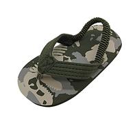 Generisch Pour enfants et garçons Eva chaussures chaussures plage flip élastique filles sandales été avec réglable toddler flops sangle filles sandales (Camouflage, 24 Toddler)