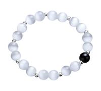 Generisch Pour Perles Bracelet Bijoux Bracelet Beaded Bracelets Rose Quartz And Stones Yoga Bead Bracelet Calming Bracelet Stress Avec Poignet Anneaux (White, One Size)