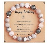 Generisch Pour Poignet De Couleurs Inoxydable Anneaux Bracelet Birthday For Women Mom Sister Coworker Plaqué Noir 2 Bijoux (A, One Size)